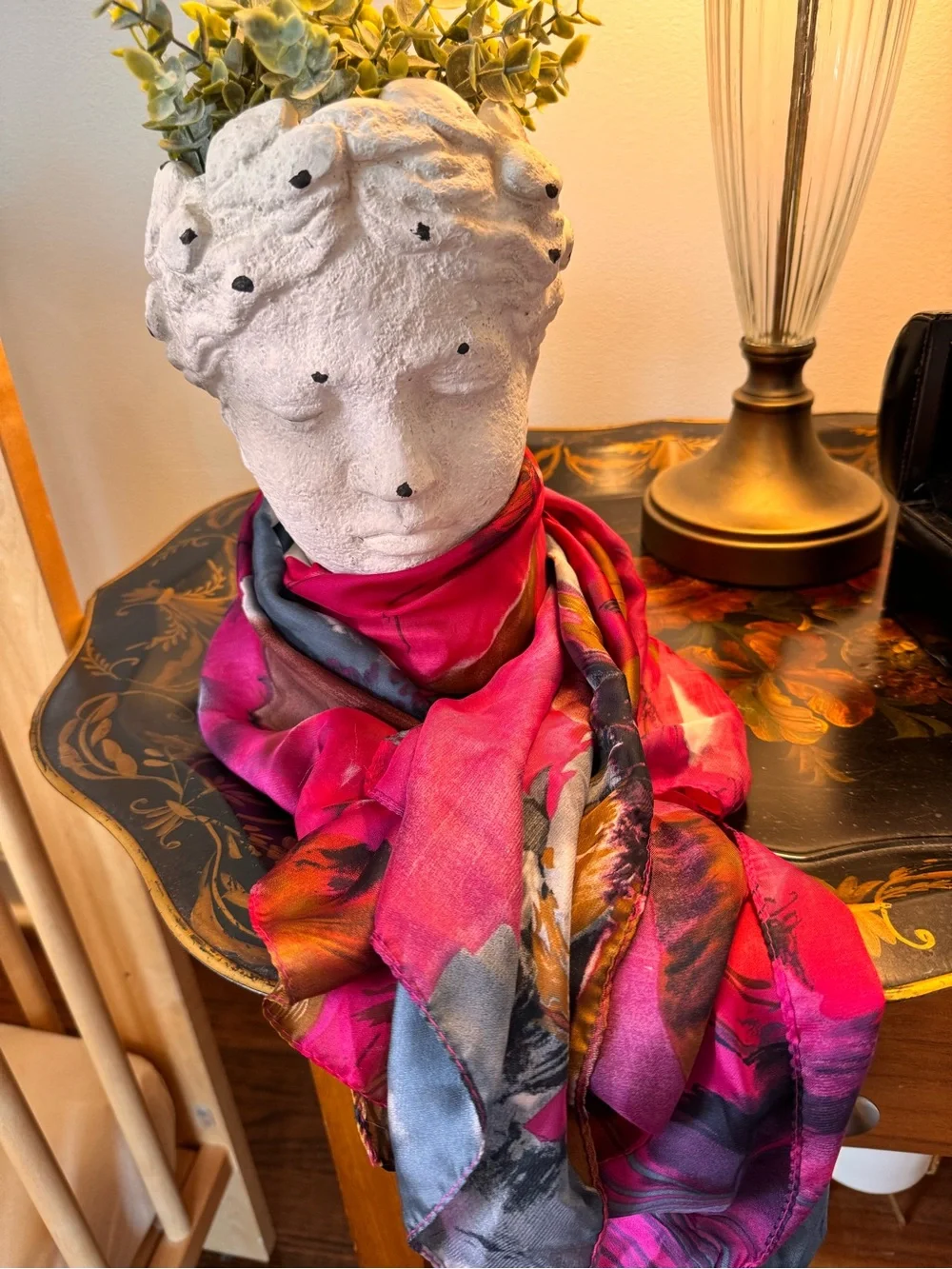 Vibrant Multi-Color Floral Print Women's Scarf/Shawl